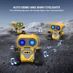 Hamourd Robot Jouet Télécommandé avec Démo Auto, Capteur Gestes, Bras Flexibles, Danse & Musique