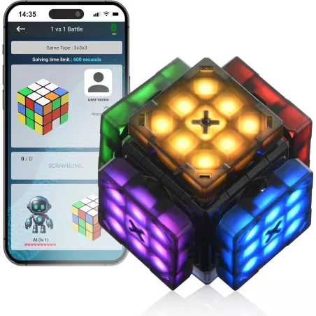 Connect Cube AI : Rubik's Cube Intelligent avec Musique & 10 Puzzles