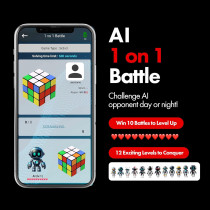 Connect Cube AI : Rubik's Cube Intelligent avec Musique & 10 Puzzles