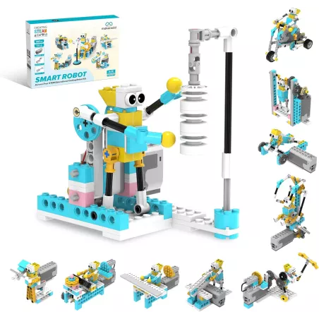 Robot Intelligent 72-en-1 Kit Éducatif STEM, Jeu de Construction Robotique DIY pour Enfants 6+