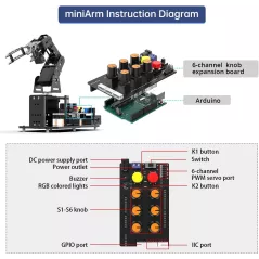 Bras Robotique 5DOF Arduino AI - Kit STEM Open Source éducatif