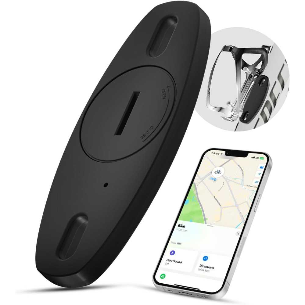 Traceur vélo compatible Apple Find My, étanche et antivol