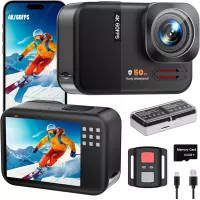 Caméra Action 4K 60FPS 48MP Étanche 50FT WiFi Écran Tactile