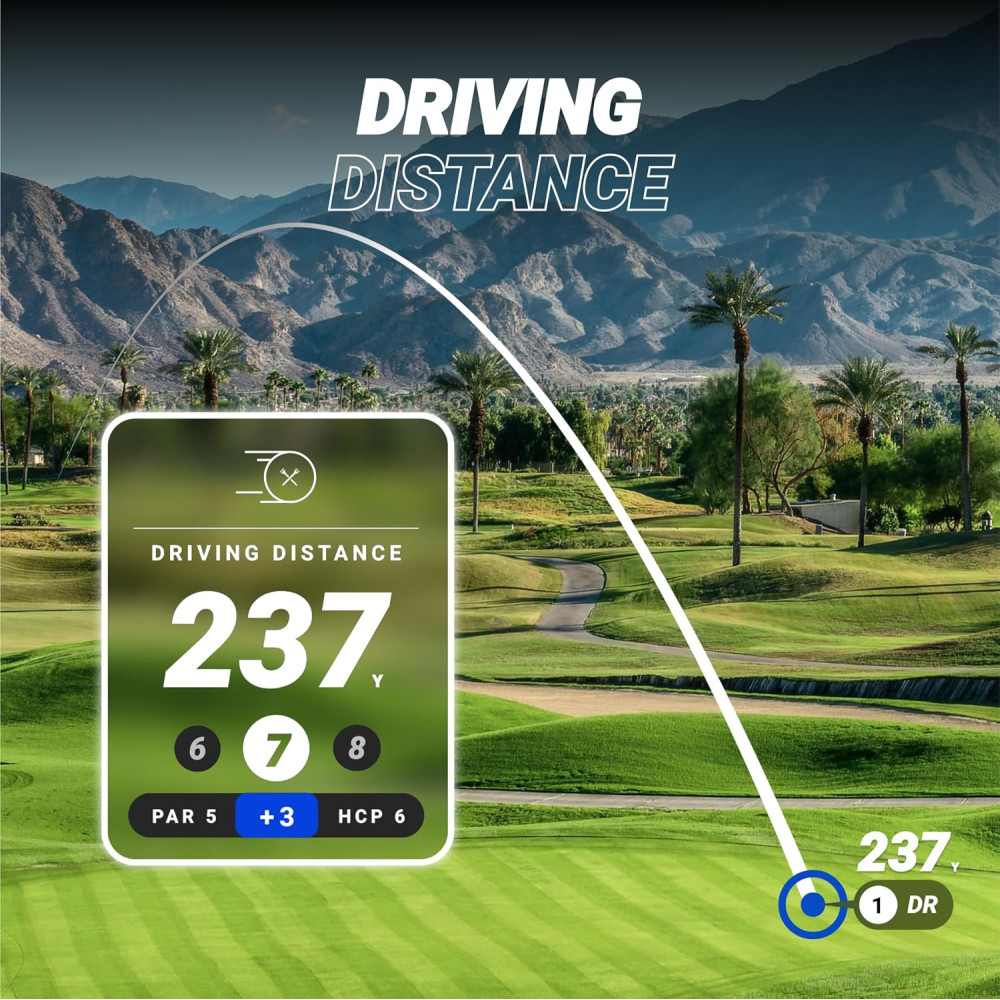 Blue Tees Golf Ringer - Magnetic GPS Range Finder with Touch Screen