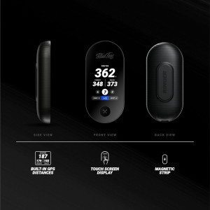 Blue Tees Golf Ringer - Magnetic GPS Range Finder with Touch Screen