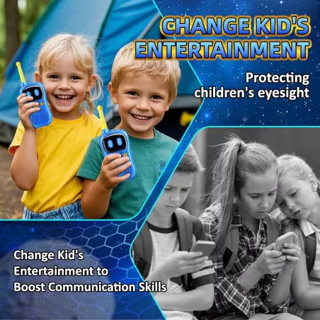 Talkie Walkie Astronautes 3000FT, Jouets Robots Enfants 3-10 Ans, Cadeau Anniversaire Spacieux, Flashlight Intégré.