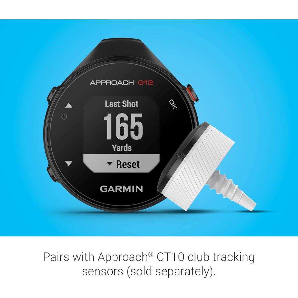 Garmin Approach G12 GPS Golf Clip-on – 42k+ Parcours Préchargés