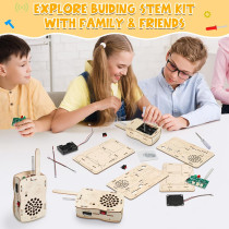 STEM Walkie Talkie Kit for Boys & Girls Age 8-14 | DIY Science Toy Gift