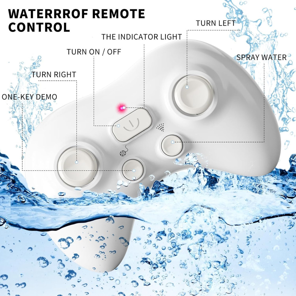 Bennol 2.4Ghz RC Shark Toy for Kids – Electric Pool Shark with Light & Spray