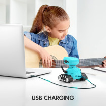 Robot Jouet Rechargeable RC pour Enfants avec Musique LED