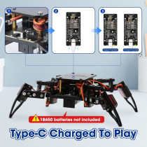 Programmable Bionic Spider Robot Kit – STEM Toy for Kids & Teens Ages 8-12