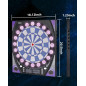 Electronic Dart Board with Bright Display, Multiple Games, Durable Design & 12 Soft Tip Darts for Family Fun