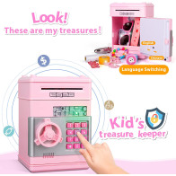 Kids Electronic Piggy Bank ATM – Birthday Gift for Girls Age 5-10