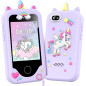 Kids Smart Phone for Girls 3-10, 2.8 Touchscreen Toy with Dual Camera, Games, Music, 8GB Purple