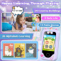 Kids Smart Phone for Girls 3-10, 2.8 Touchscreen Toy with Dual Camera, Games, Music, 8GB Purple