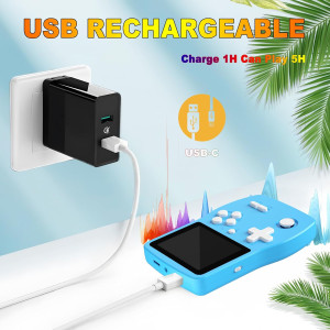 32-Bit Handheld Game Console with 139 Preloaded Games - Portable & Rechargeable