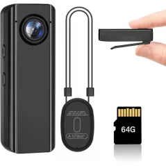 Mini Body Camera 64GB 4K 30FPS - Caméra Sportive Portable