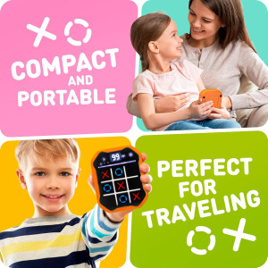 Electronic Tic-Tac-Toe Handheld Game | 3-in-1 Brain & Memory Gift
