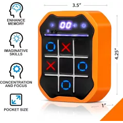 Jeu Électronique Tic-Tac-Toe 3-en-1 avec Effets Sonores