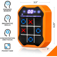 Electronic Tic-Tac-Toe Handheld Game | 3-in-1 Brain & Memory Gift