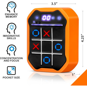 Electronic Tic-Tac-Toe Handheld Game | 3-in-1 Brain & Memory Gift