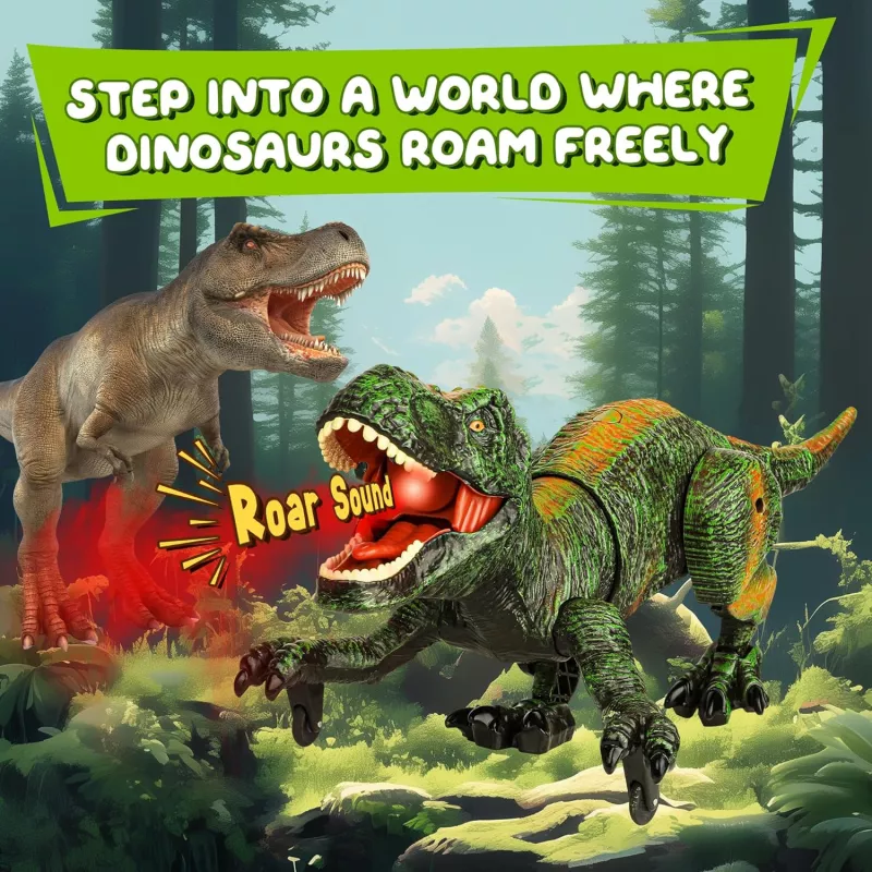 Dino Télécommandé Enfant 3-7 ans - Jouet RC Lumière & Son