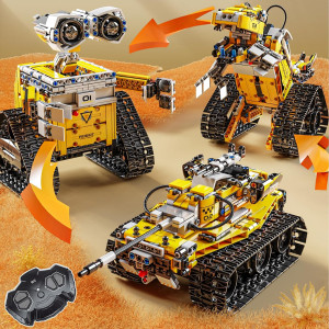 3-in-1 Robot Building Set with Remote Control | 632pcs RC Toys Kit