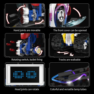 5-in-1 STEM Robot Building Blocks Kit with App & Remote Control - 603+PCS