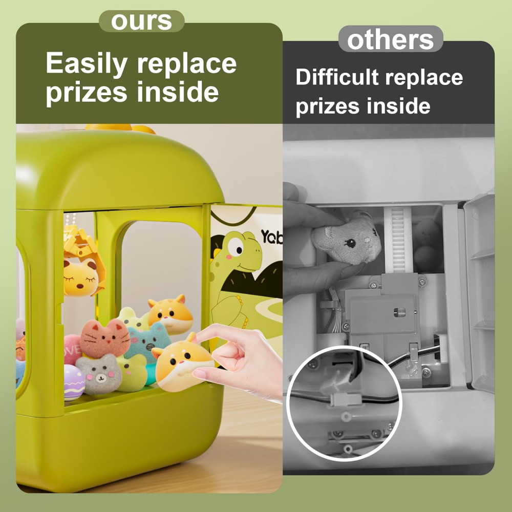 64 PCS Kids Dinosaur Claw Machine Toy with Sound & Lights - Perfect Gift