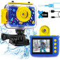 Waterproof 20MP kids camera: fun selfies, HD videos & underwater adventures up to 30 meters deep
