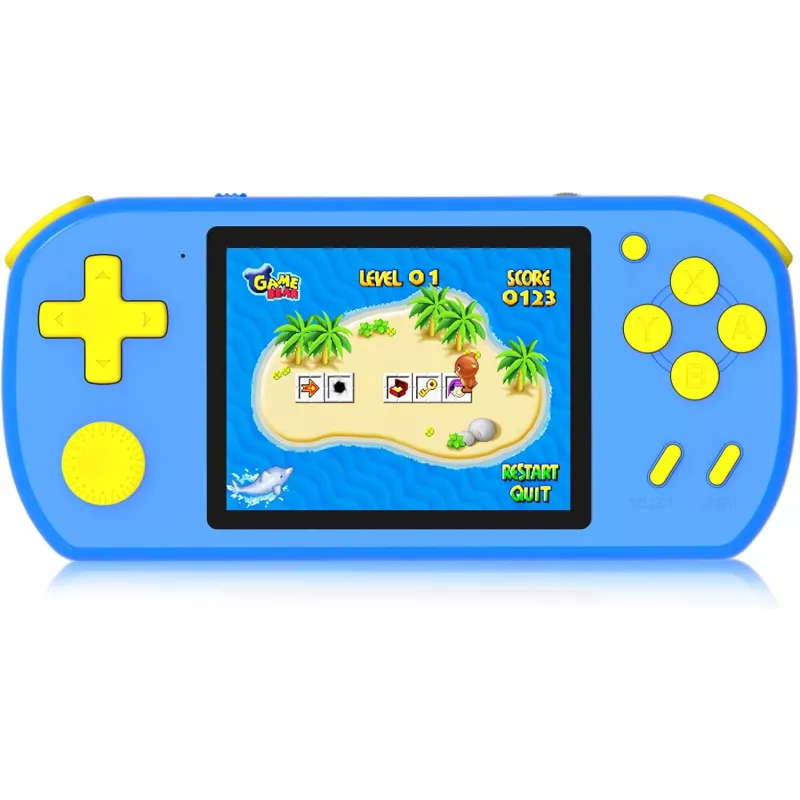 Console Portable Enfants 218 Jeux Rétro Préinstallés Bleu