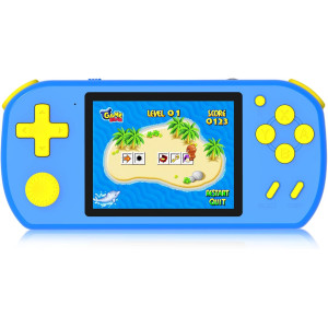Portable Handheld Game Console with 218 Retro Games – Kids' Gift (Blue)