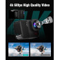 Capture every adventure: 4K action cam, 10m waterproof & 8x digital zoom