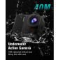 Capture every adventure: 4K action cam, 10m waterproof & 8x digital zoom
