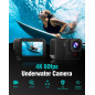 Capture every adventure: 4K action cam, 10m waterproof & 8x digital zoom