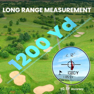 Overmont Télémètre Golf 1200y Slope Rechargeable 6.5x