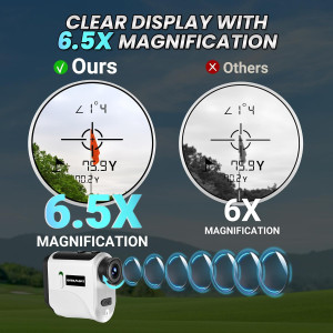 Overmont Golf Rangefinder 1200 Yards with Slope & Flag Lock