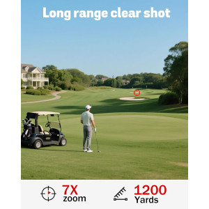 Golf Rangefinder with Slope & 1200 Yards Laser – Waterproof & Rechargeable