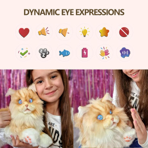metaCat Persian Robot Cat – Interactive Pet with Voice, Heartbeat & Animation