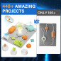Budding scientist set: Anyeve 448 projects, easy snap parts, colorful guide—practical physics for kids 3–12