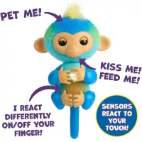 Adoptez Leo ! Singe Fingerlings tactile et interactif, 70 réactions, cœur qui bat – Votre nouveau compagnon malin