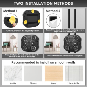 Machine de Boxe Musicale Murale Bluetooth pour Enfants Kids