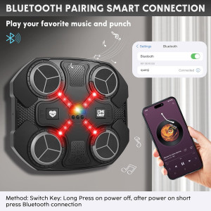 Wall-Mounted Bluetooth Music Boxing Machine Toy for Kids Ages 3-12+