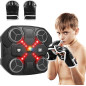 Machine de Boxe Musicale Murale Enfant : Bluetooth, LED, Vitesse Réglable, Gants Inclus, Jeu d’Entraînement Interactif