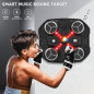 Machine de Boxe Musicale Murale Enfant : Bluetooth, LED, Vitesse Réglable, Gants Inclus, Jeu d’Entraînement Interactif
