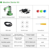 MaxArm : Devenez l’ingénieur de demain ! Bras robotique intelligent.Imaginez, programmez et expérimentez sans limites !