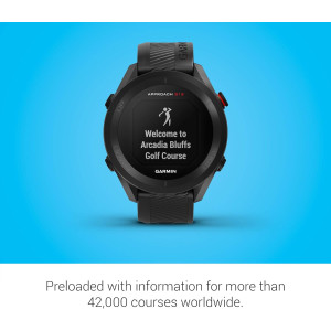 Garmin Approach S12 Golf GPS Watch - 42k+ Preloaded Courses, Black