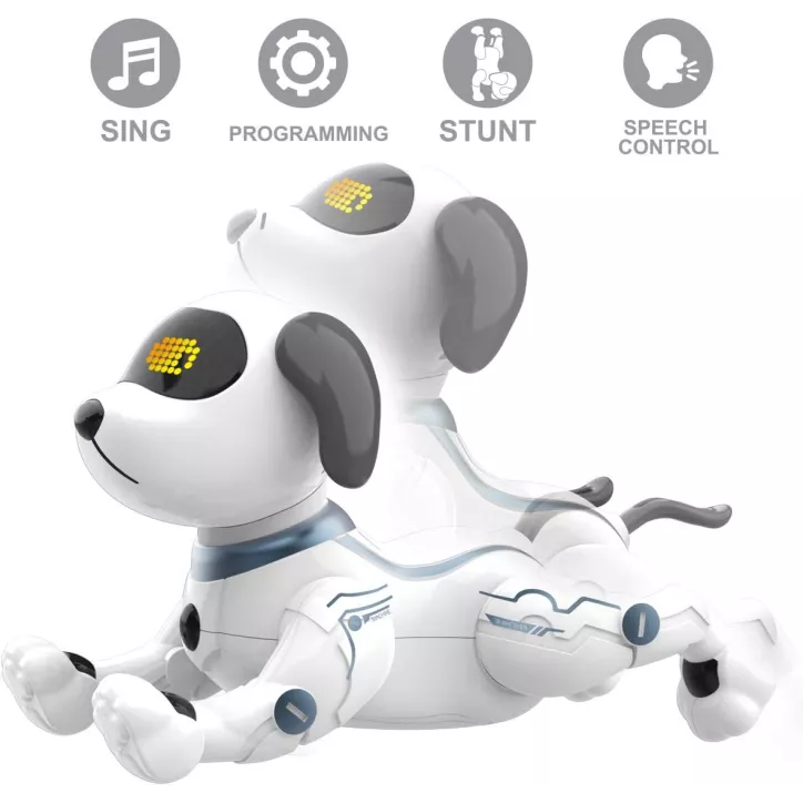 Maître des commandes : ton chien robot parle, danse et t’écoute, pour des moments inoubliables en famille !