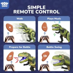 Dinosaure Télécommandé STEAM - Robot Dansant & Son Réaliste