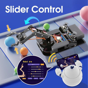 4 DOF ESP32 Robotic Arm Kit for Kids & Teens | STEM DIY Robot Toy
